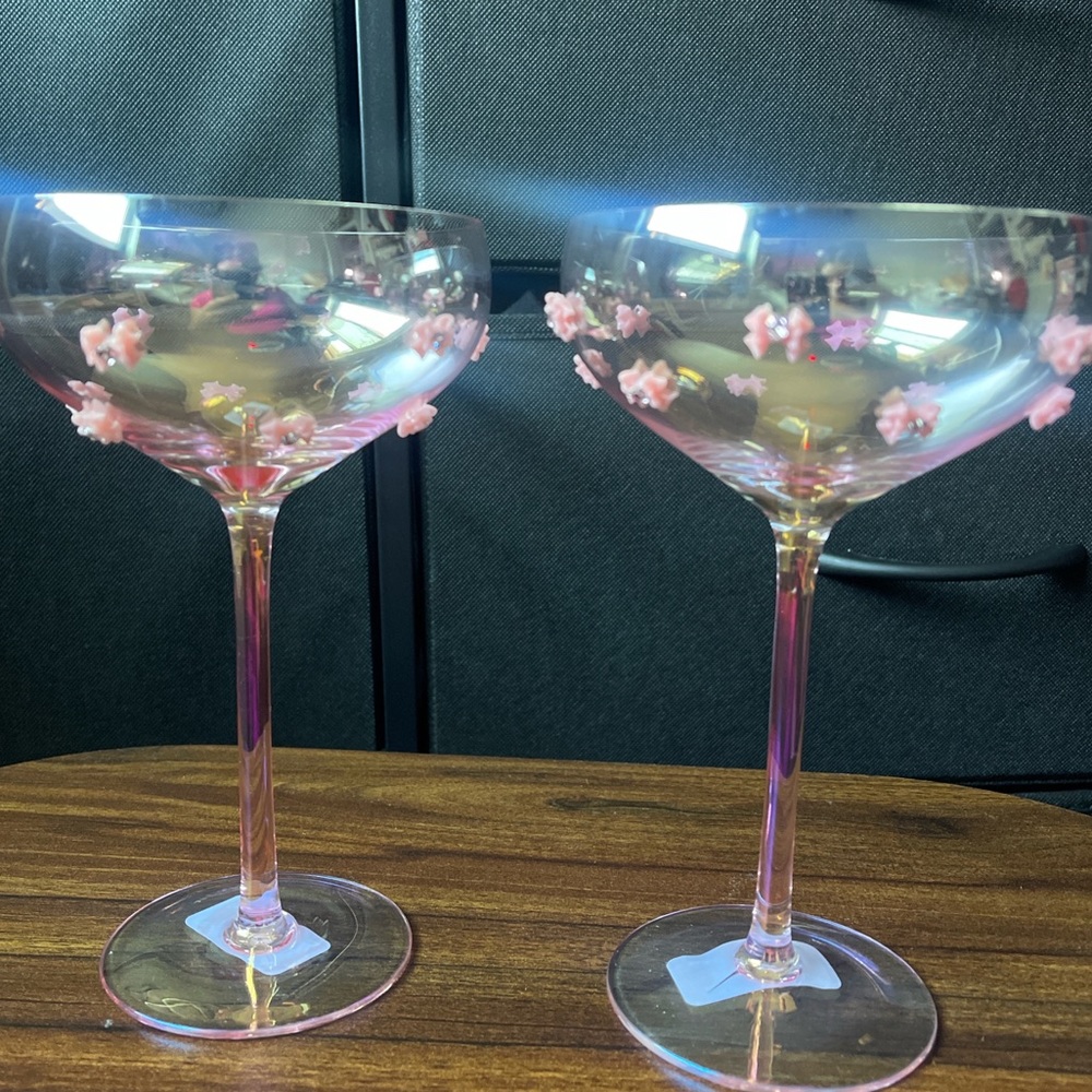Coquette bow glass cups 💖